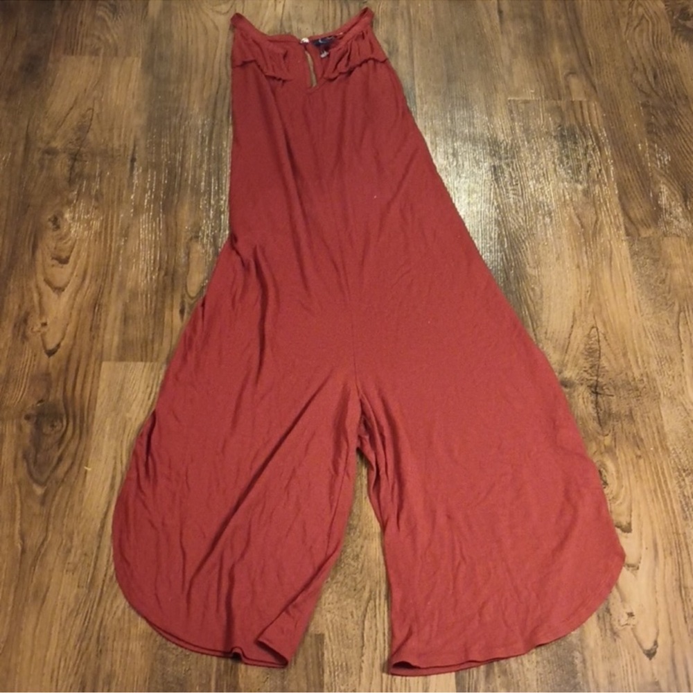 Kaari Blue Rusty Red Palazzo Leg Romper FFF